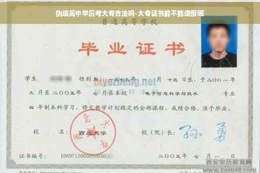 伪造高中学历考大专合法吗-大专证书能不能造假呢