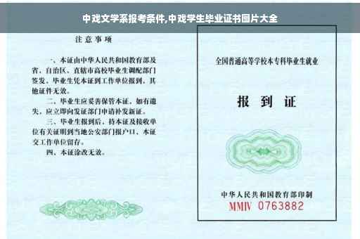 中戏文学系报考条件,中戏学生毕业证书图片大全