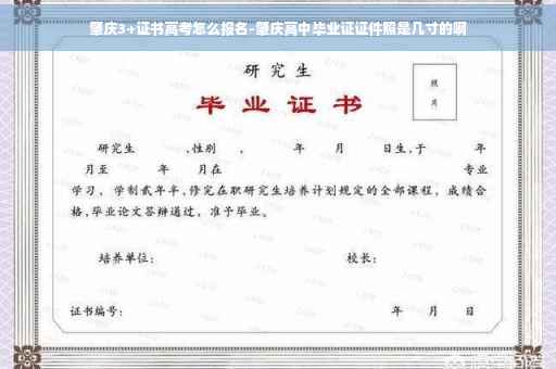 肇庆3+证书高考怎么报名-肇庆高中毕业证证件照是几寸的啊