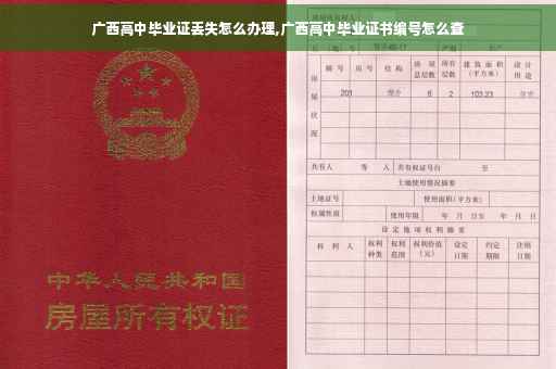 广西高中毕业证丢失怎么办理,广西高中毕业证书编号怎么查