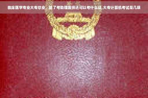 临床医学专业大专毕业，除了考助理医师还可以考什么证,大专计算机考试是几级