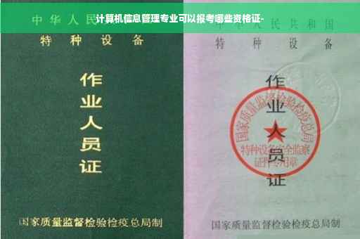 计算机信息管理专业可以报考哪些资格证-