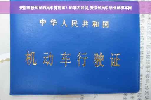 安徽省最厉害的高中有哪些？影响力如何,安徽省高中毕业证样本网