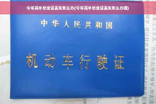 今年高中毕业证丢失怎么办(今年高中毕业证丢失怎么办理)
