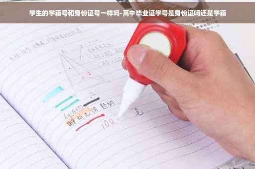 学生的学籍号和身份证号一样吗-高中毕业证学号是身份证吗还是学籍