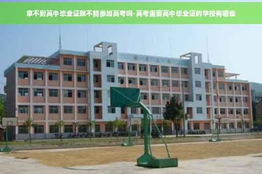 拿不到高中毕业证就不能参加高考吗-高考需要高中毕业证的学校有哪些