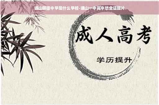 通山明德中学是什么学校-通山一中高中毕业证图片