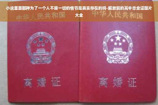 小说里面那种为了一个人不顾一切的情节是真实存在的吗-解放前的高中毕业证图片大全
