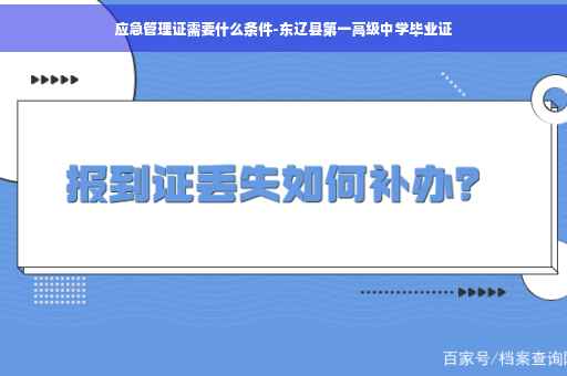 应急管理证需要什么条件-东辽县第一高级中学毕业证