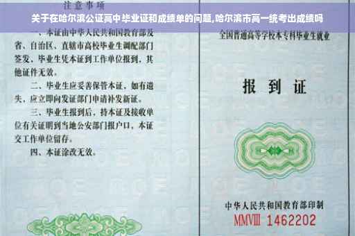 关于在哈尔滨公证高中毕业证和成绩单的问题,哈尔滨市高一统考出成绩吗