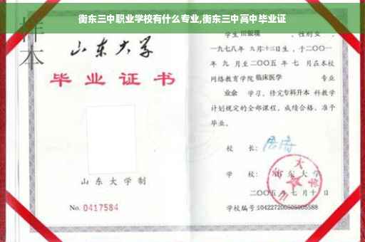 衡东三中职业学校有什么专业,衡东三中高中毕业证