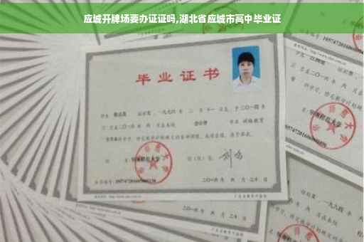 应城开牌场要办证证吗,湖北省应城市高中毕业证
