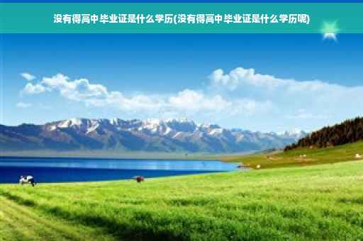 没有得高中毕业证是什么学历(没有得高中毕业证是什么学历呢)