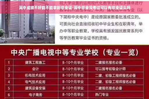 高中成绩不好能不能拿到毕业证-高中毕业没考过可以有毕业证么吗