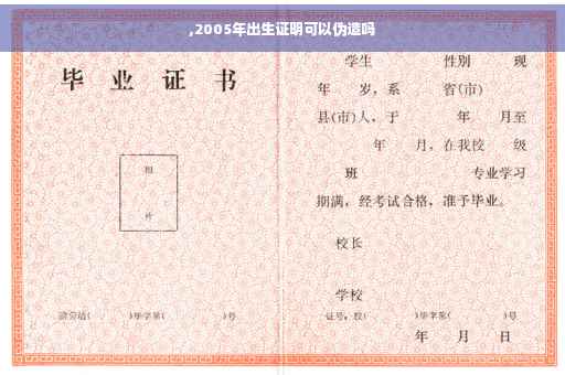 ,2005年出生证明可以伪造吗