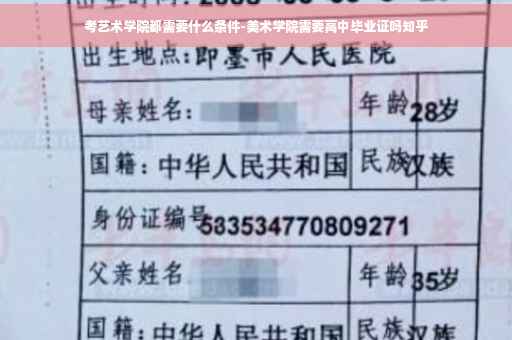 考艺术学院都需要什么条件-美术学院需要高中毕业证吗知乎