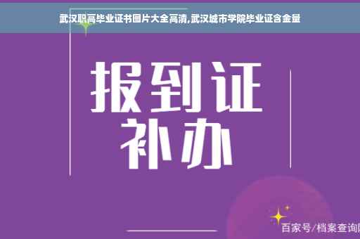 武汉职高毕业证书图片大全高清,武汉城市学院毕业证含金量