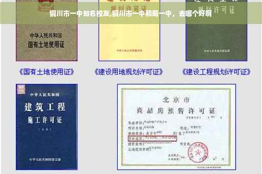 铜川市一中知名校友,铜川市一中和局一中，去哪个好啊