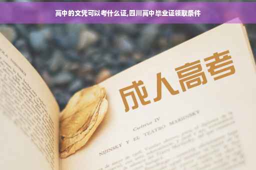 高中的文凭可以考什么证,四川高中毕业证领取条件