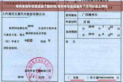 专升本高中毕业证丢了能补吗,专升本毕业证丢失了还可以去上学吗