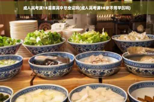 成人高考满18需要高中毕业证吗(成人高考满18岁不用学历吗)