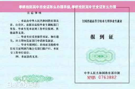 孝感捡到高中毕业证怎么办理手续,孝感捡到高中毕业证怎么办理