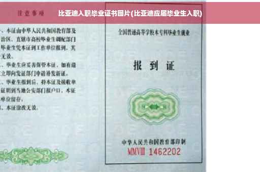 比亚迪入职毕业证书图片(比亚迪应届毕业生入职)