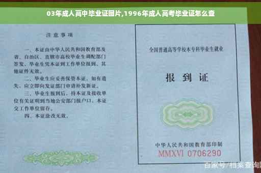 03年成人高中毕业证图片,1996年成人高考毕业证怎么查