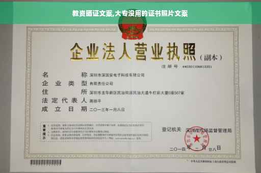 教资晒证文案,大专没用的证书照片文案