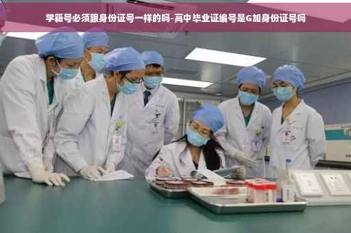 学籍号必须跟身份证号一样的吗-高中毕业证编号是G加身份证号吗
