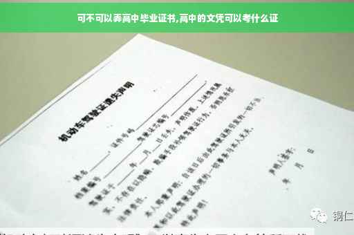 可不可以弄高中毕业证书,高中的文凭可以考什么证