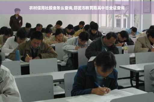 农村信用社股金怎么查询,邵武市教育局高中毕业证查询