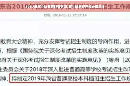 1987年高中毕业证能查到吗,高中毕业证存根去哪里找