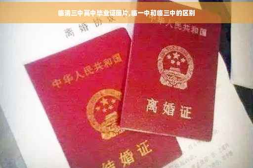 临清三中高中毕业证图片,临一中和临三中的区别