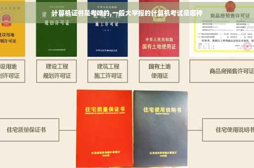 计算机证书是考啥的,一般大学报的计算机考试是哪种