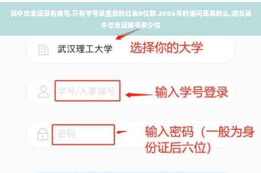 高中毕业证没有编号.只有学号是盖章的红色8位数.2006年的请问是真的么,湖北高中毕业证编号多少位