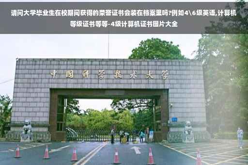 请问大学毕业生在校期间获得的荣誉证书会装在档案里吗?例如4级英语,计算机等级证书等等-4级计算机证书图片大全