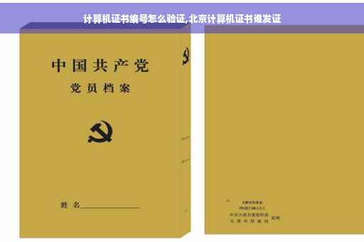 计算机证书编号怎么验证,北京计算机证书谁发证