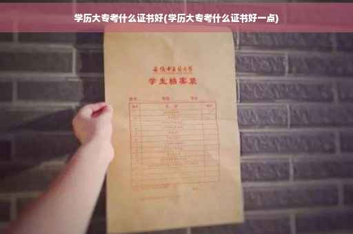 学历大专考什么证书好(学历大专考什么证书好一点)