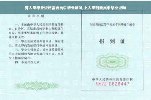 有大学毕业证还需要高中毕业证吗,上大学时要高中毕业证吗