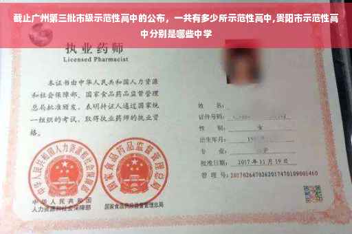 截止广州第三批市级示范性高中的公布，一共有多少所示范性高中,贵阳市示范性高中分别是哪些中学