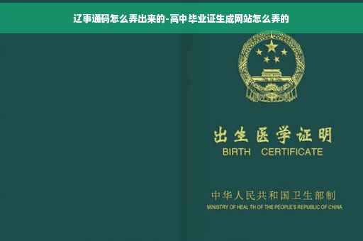 辽事通码怎么弄出来的-高中毕业证生成网站怎么弄的