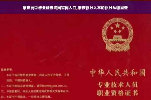 肇庆高中毕业证查询网官网入口,肇庆积分入学的积分从哪里查