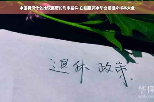 中国有没什么比较离奇的刑事案件-白银区高中毕业证图片样本大全