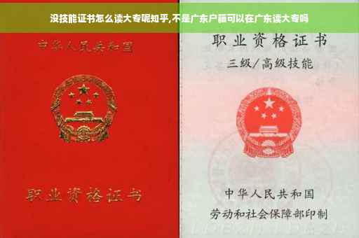 没技能证书怎么读大专呢知乎,不是广东户籍可以在广东读大专吗