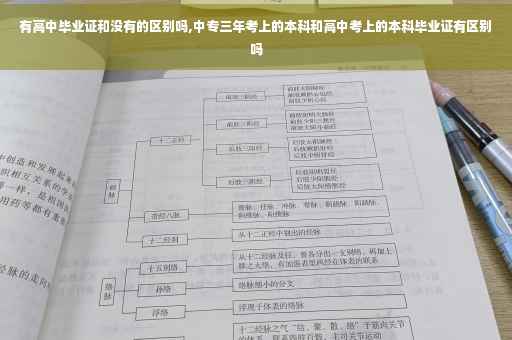 有高中毕业证和没有的区别吗,中专三年考上的本科和高中考上的本科毕业证有区别吗