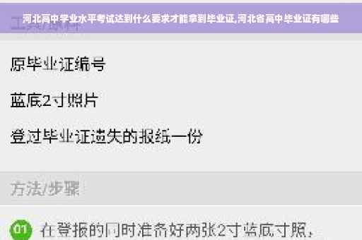 河北高中学业水平考试达到什么要求才能拿到毕业证,河北省高中毕业证有哪些