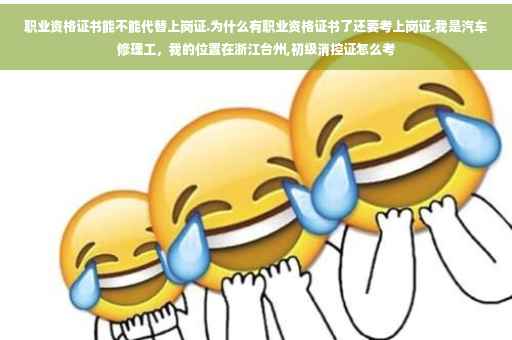 职业资格证书能不能代替上岗证.为什么有职业资格证书了还要考上岗证.我是汽车修理工，我的位置在浙江台州,初级消控证怎么考