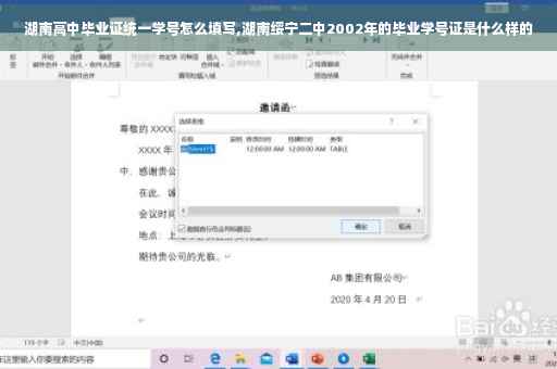 湖南高中毕业证统一学号怎么填写,湖南绥宁二中2002年的毕业学号证是什么样的