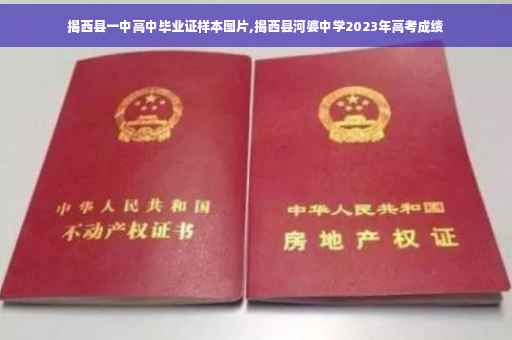 揭西县一中高中毕业证样本图片,揭西县河婆中学2023年高考成绩